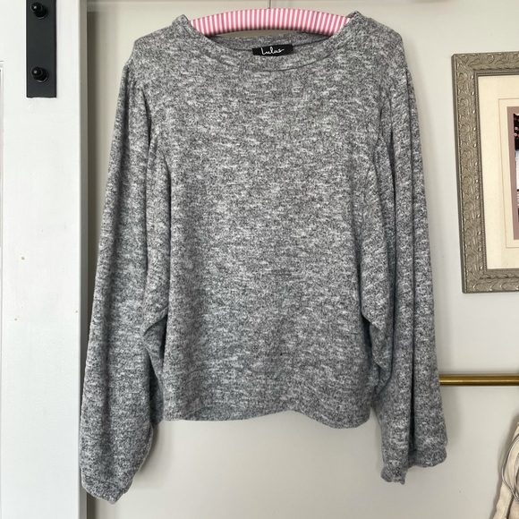 Lulu’s Cozy Morning Puff Sleeve Top - Picture 3 of 5